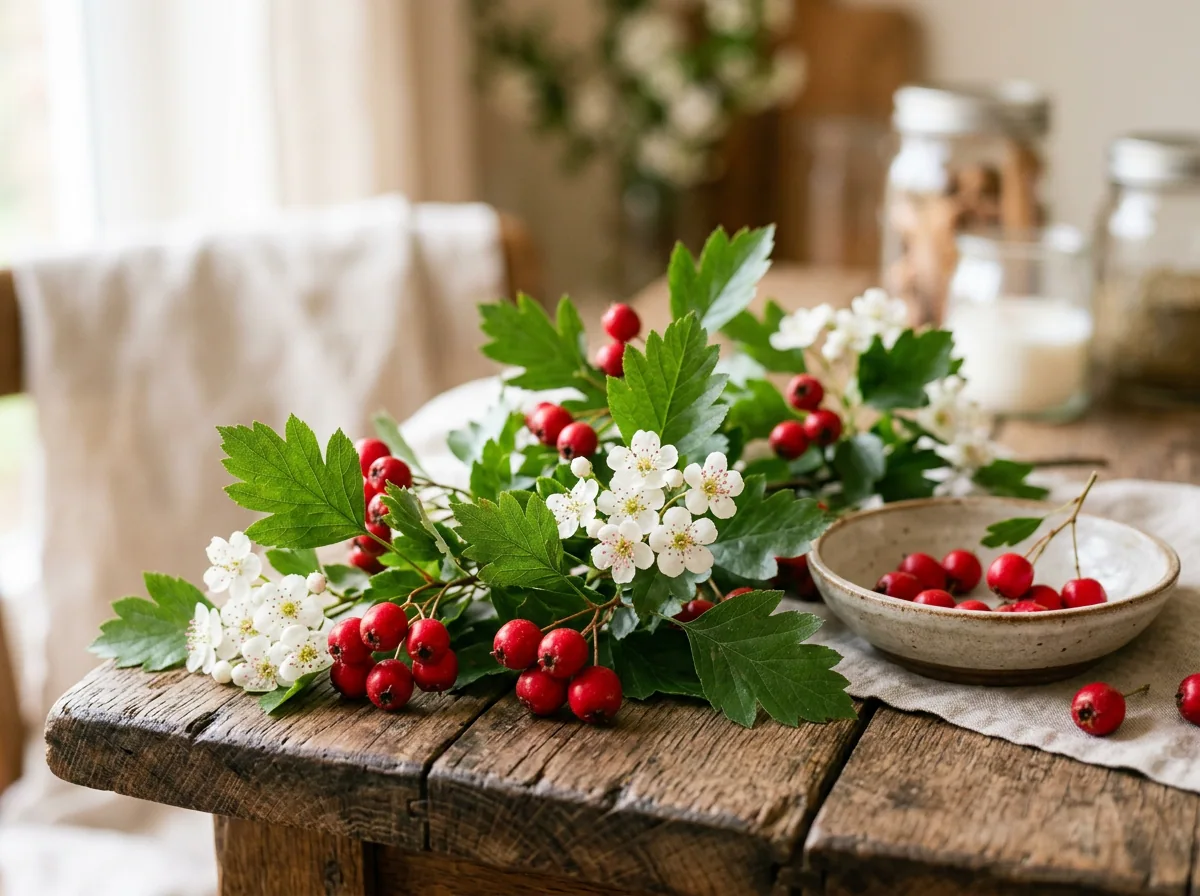 Fresh hawthorn berries - hawthorn supplement for heart wellness